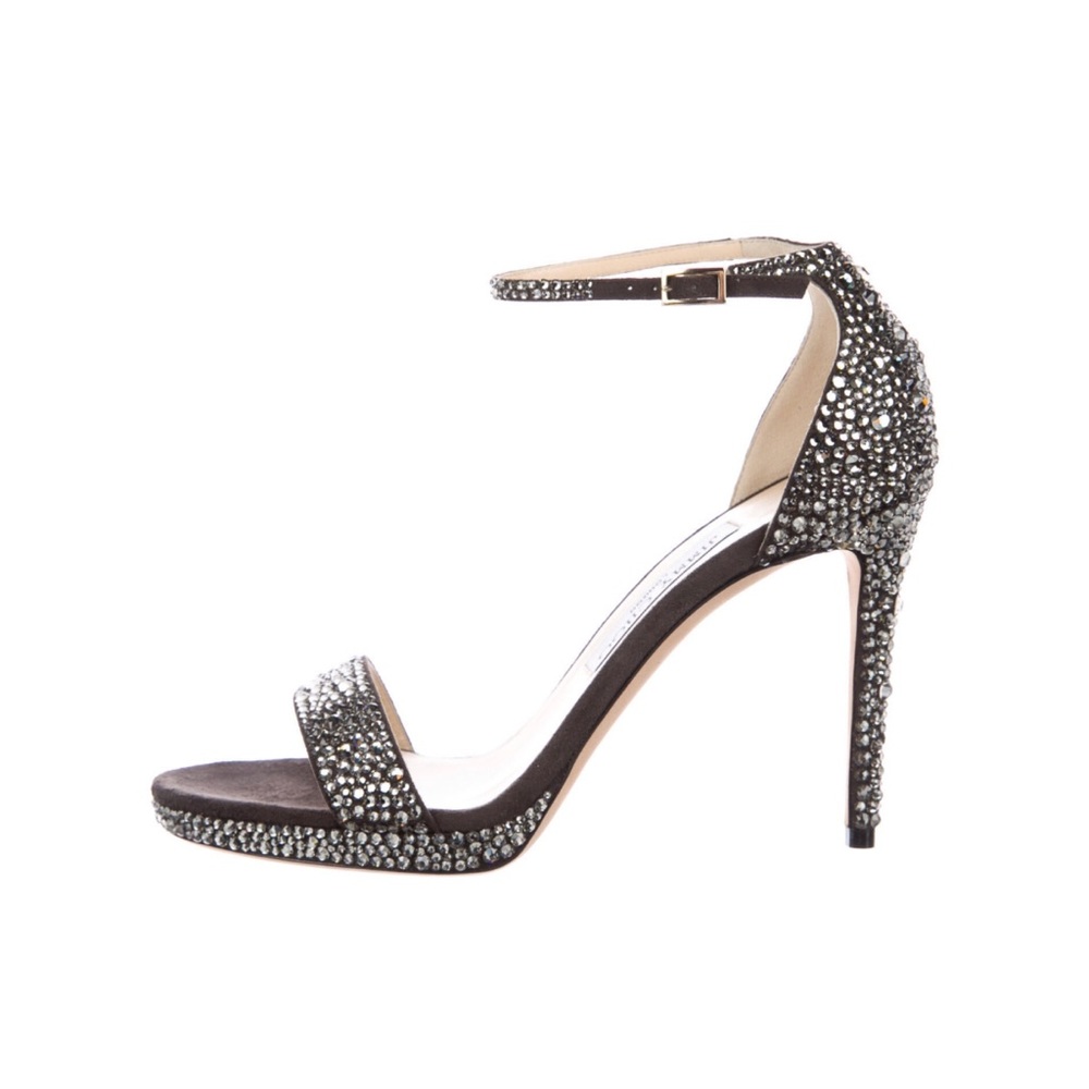 Jimmy Choo Kaylee Crystal Rhinestone Sandals Heels